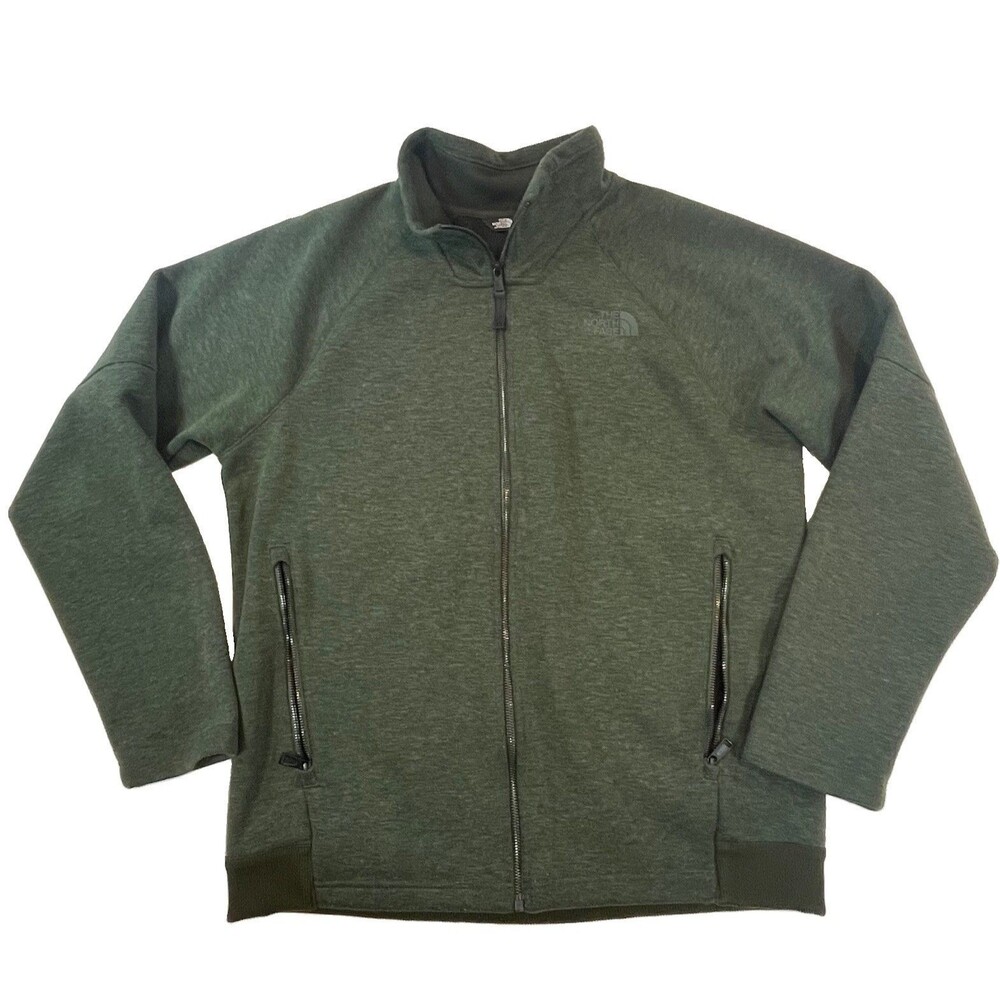 The North Face Fleece Jacket Men’s Large Far Northern Full Zip Olive Green Coat